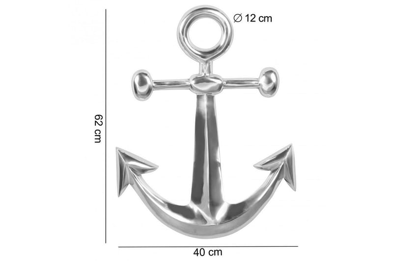 Väggdekoration Wohnling Ankare Maritim Handpolerad Aluminiumgjutning Modern - Inredning - Dekoration & inredningsdetaljer