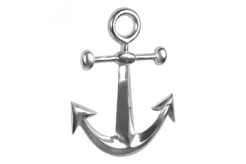 Väggdekoration Wohnling Ankare Maritim Handpolerad Aluminiumgjutning Modern, undefined