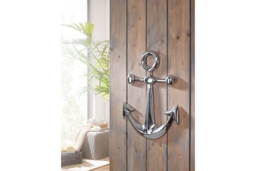 Väggdekoration Wohnling Ankare Maritim Handpolerad Aluminiumgjutning Modern - Inredning - Dekoration & inredningsdetaljer - Prydnadssaker - Dekorationsfigur