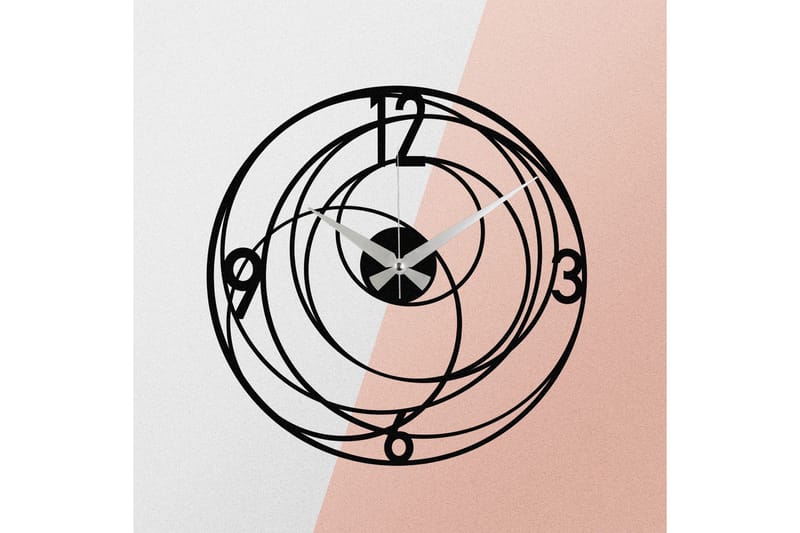 Achterdis Väggklocka Cirklar - Svart - Inredning - Väggdekor - Väggklocka & väggur