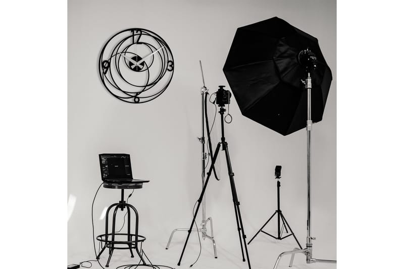 Achterdis Väggklocka Cirklar - Svart - Inredning - Väggdekor - Väggklocka & väggur