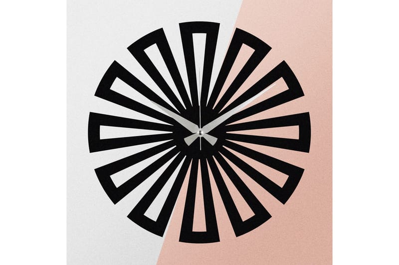 Achterdis Väggklocka Fyrkantiga Mönster - Svart - Inredning - Väggdekor - Väggklocka & väggur