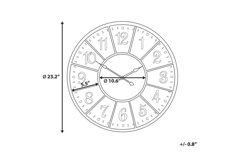 Boswil Väggklocka 59 cm - Flerfärgad - Dekoration & inredningsdetaljer - Väggklocka & väggur