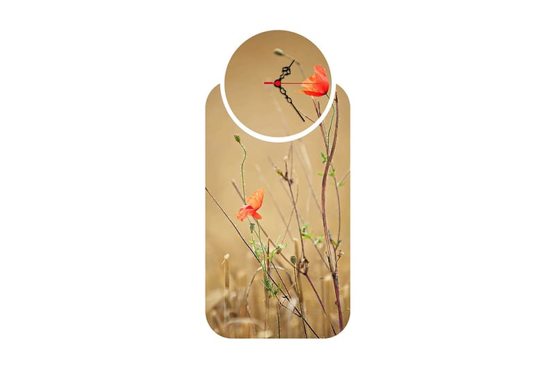 Decorative MDF Clock (2 Pieces) 68x32 - Inredning - Väggdekor - Väggklocka & väggur