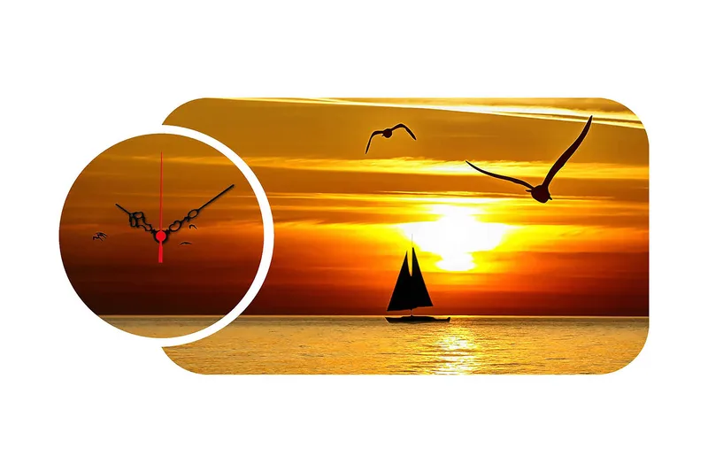 Decorative MDF Clock (2 Pieces) 68x32, undefined