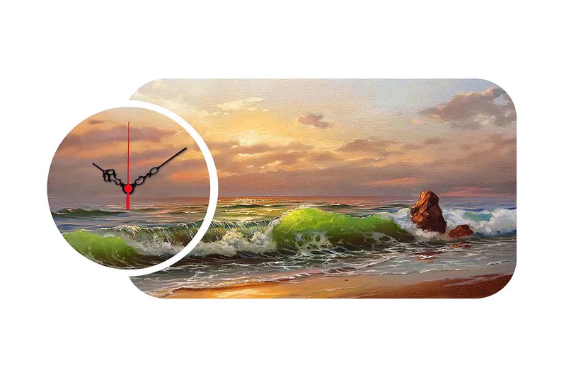 Decorative MDF Clock (2 Pieces) 68x32, undefined