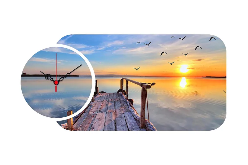 Decorative MDF Clock (2 Pieces) 68x32, undefined