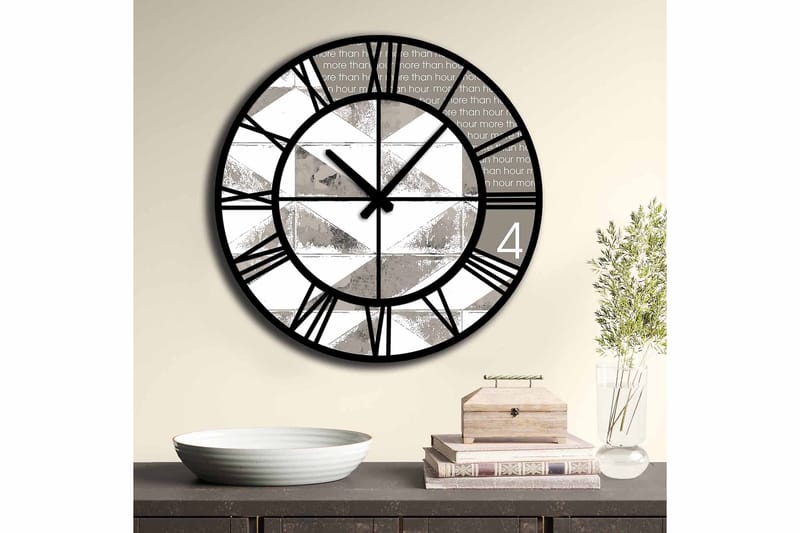 Decorative MDF Clock 50x - Väggklocka & väggur