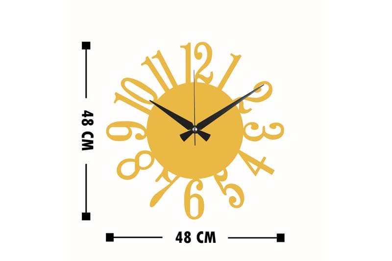 Dekoration Väggklocka - Guld - Inredning - Väggdekor - Väggklocka & väggur