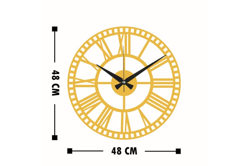 Dekoration Väggklocka - Guld - Inredning - Väggdekor - Väggklocka & väggur
