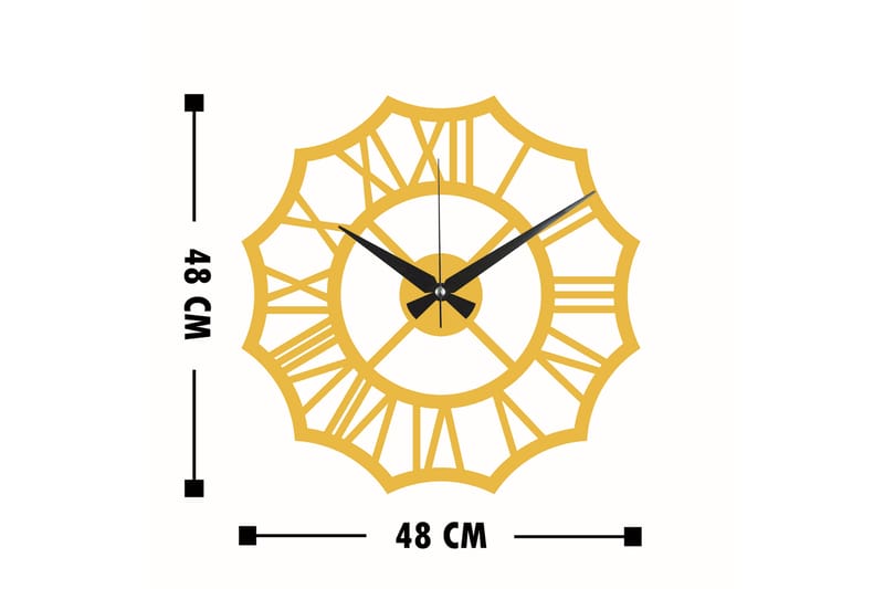Dekoration Väggklocka - Guld - Inredning - Väggdekor - Väggklocka & väggur