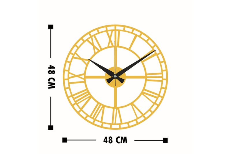 Dekoration Väggklocka - Guld - Inredning - Väggdekor - Väggklocka & väggur