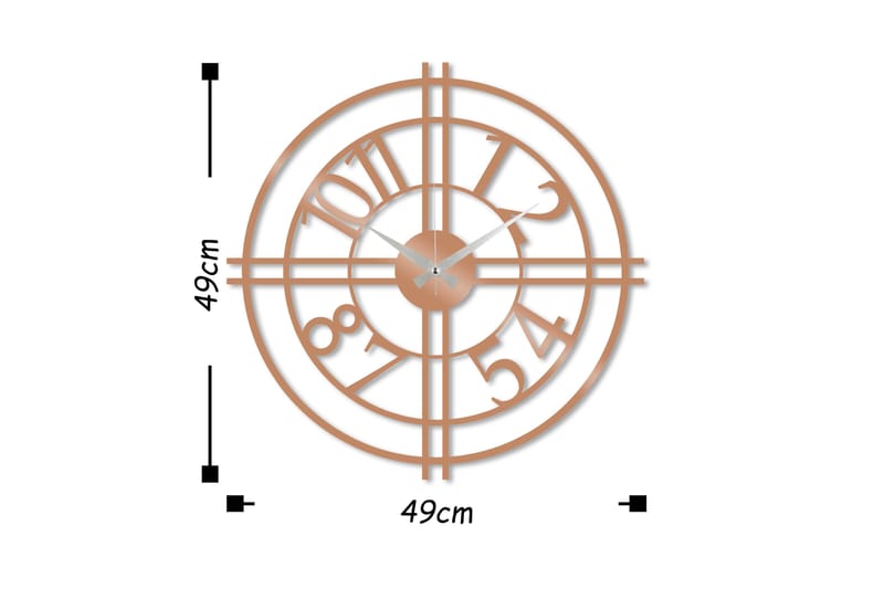 Dekoration Väggklocka - Koppar - Väggklocka & väggur