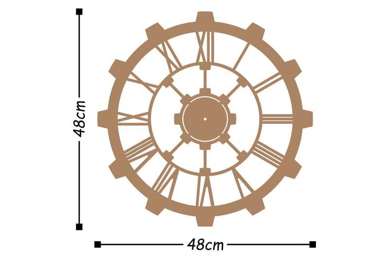 Dekoration Väggklocka - Koppar - Väggklocka & väggur