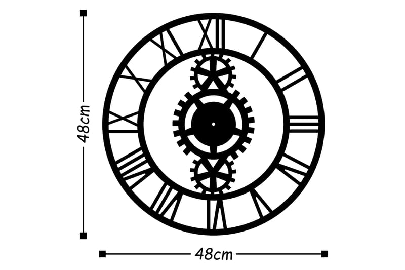 Dekoration Väggklocka - Svart - Väggklocka & väggur