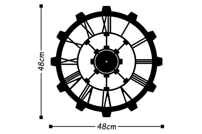 Dekoration Väggklocka - Svart - Inredning - Väggdekor - Väggklocka & väggur