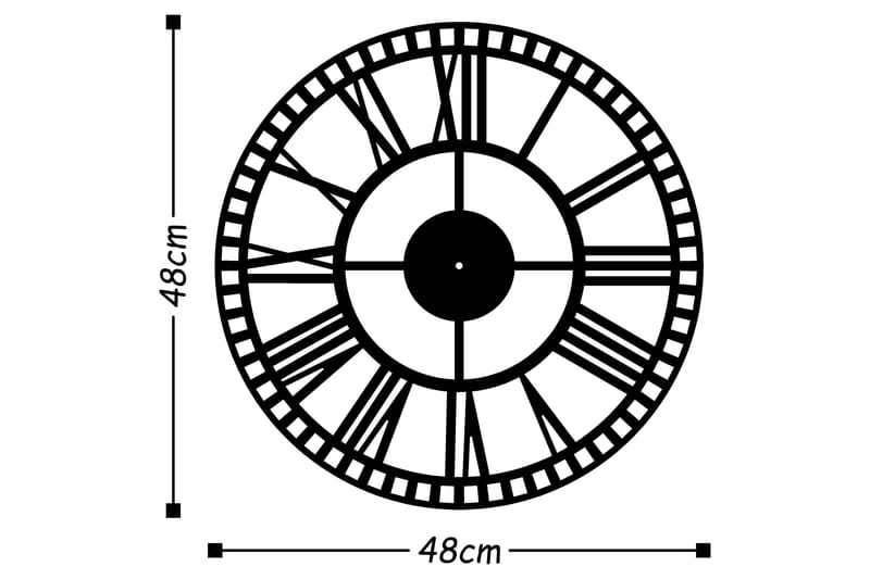 Dekoration Väggklocka - Svart - Väggklocka & väggur