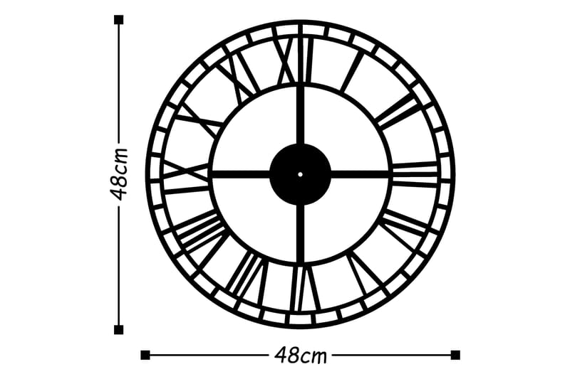 Dekoration Väggklocka - Svart - Väggklocka & väggur