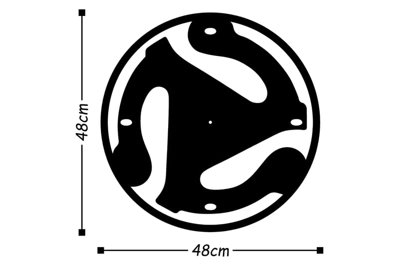 Dekoration Väggklocka - Svart - Väggklocka & väggur