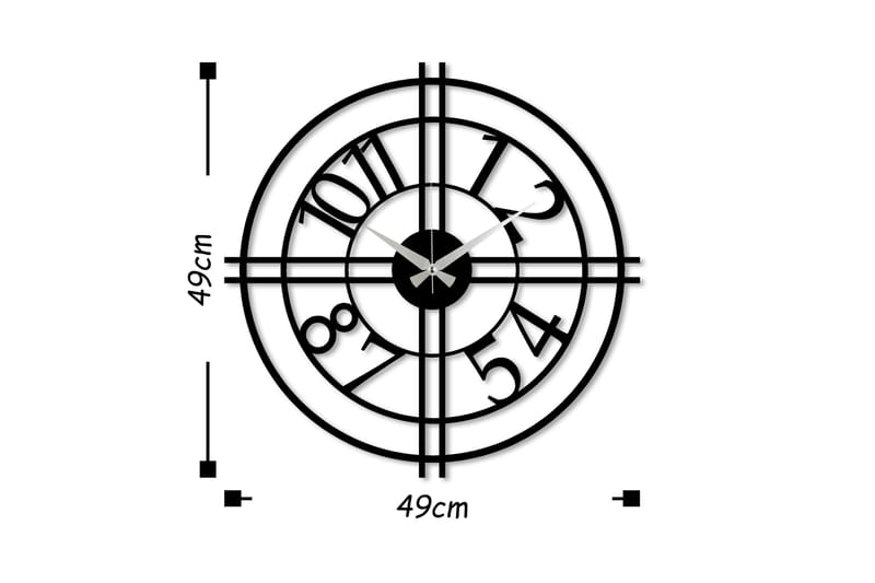 Dekoration Väggklocka - Svart - Inredning - Väggdekor - Väggklocka & väggur