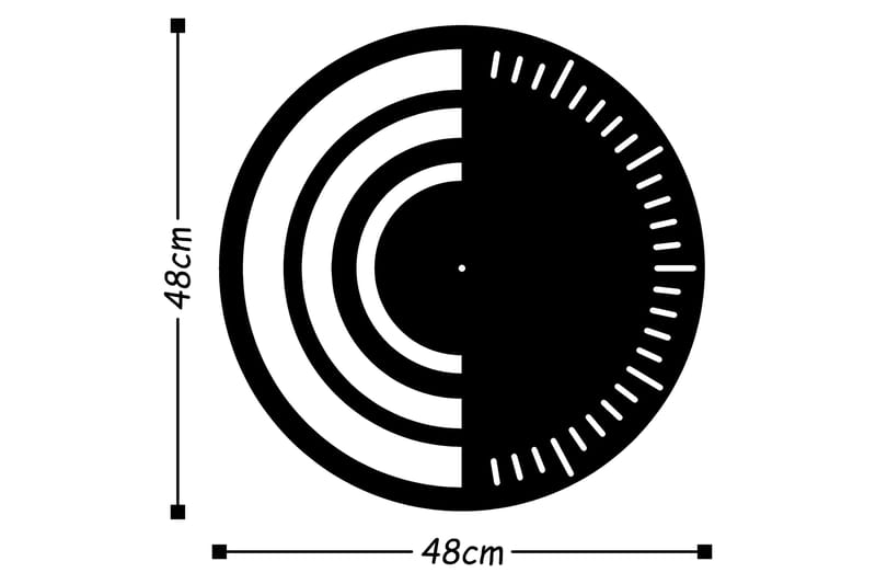Dekoration Väggklocka - Svart - Väggklocka & väggur