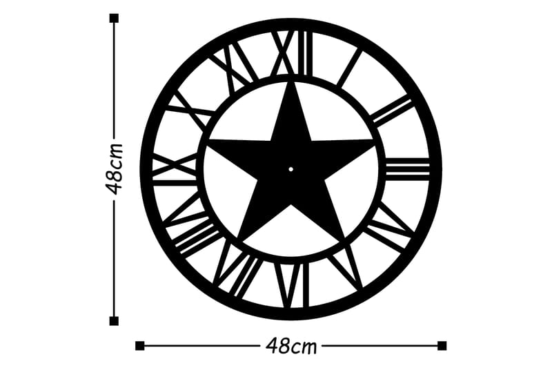 Dekoration Väggklocka - Svart - Väggklocka & väggur