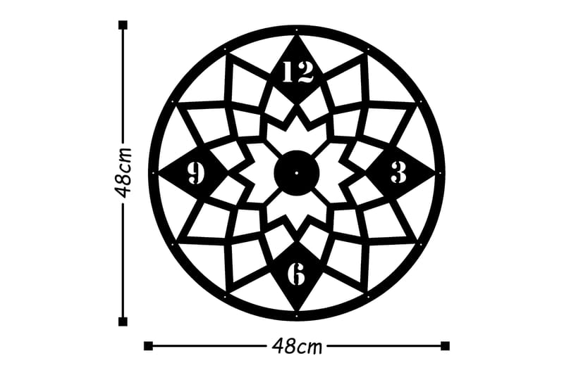 Dekoration Väggklocka - Svart - Väggklocka & väggur