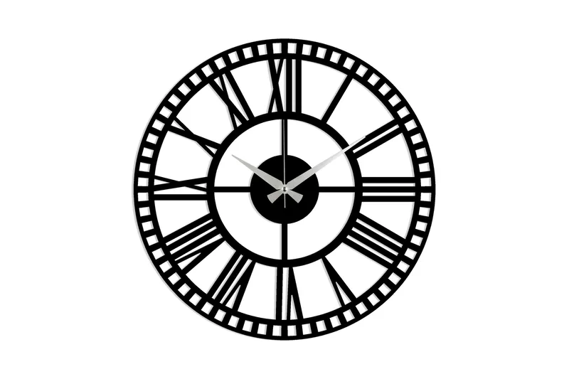 Dekoration Väggklocka, Svart