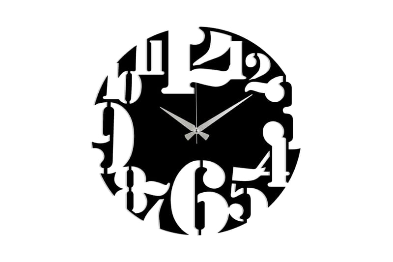 Dekoration Väggklocka, Svart