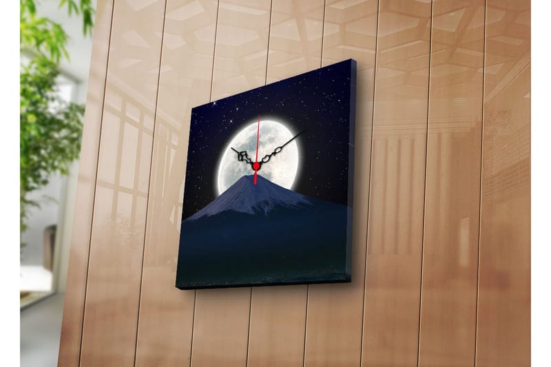 Dekorativ Canvasmålning med Klocka, Flerfärgad