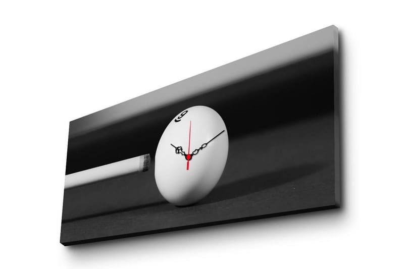 Dekorativ Canvasmålning med Klocka, Flerfärgad