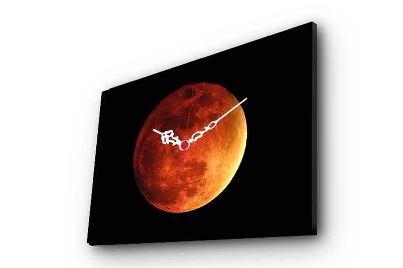 Dekorativ Canvasmålning med Klocka, Flerfärgad