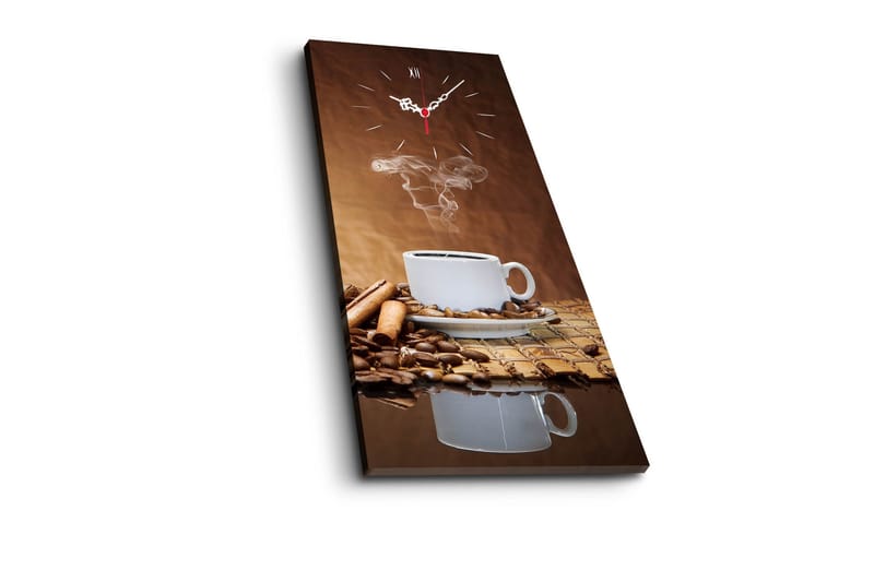 Dekorativ Canvasmålning med Klocka - Flerfärgad - Inredning - Väggdekor - Väggklocka & väggur