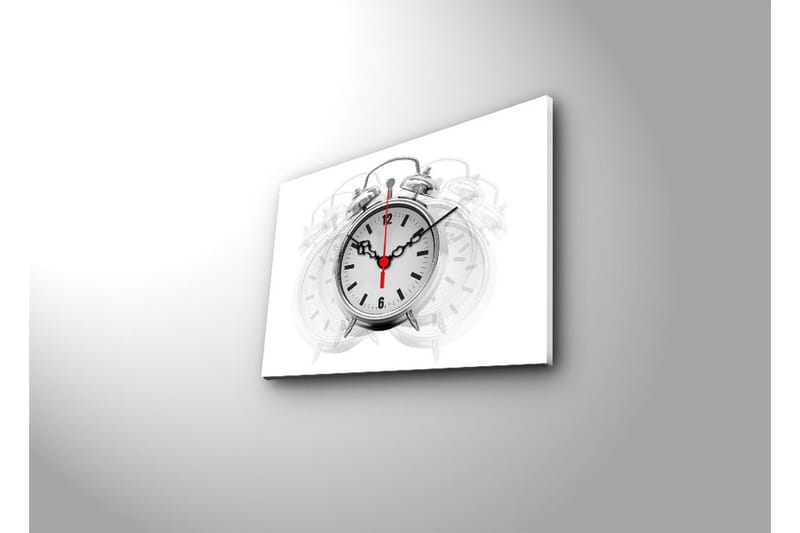Dekorativ Canvasmålning med Klocka - Flerfärgad - Inredning - Väggdekor - Väggklocka & väggur