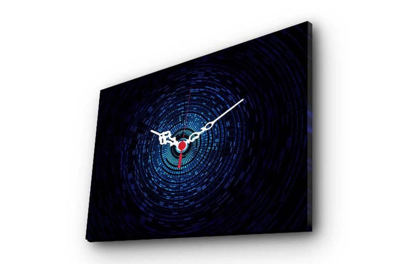 Dekorativ Canvasmålning med Klocka, Flerfärgad