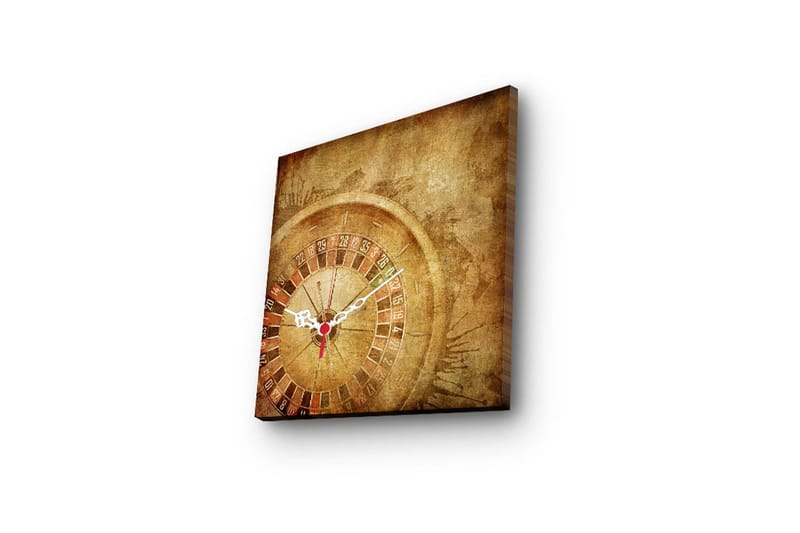 Dekorativ Canvasmålning med Klocka - Flerfärgad - Inredning - Väggdekor - Väggklocka & väggur