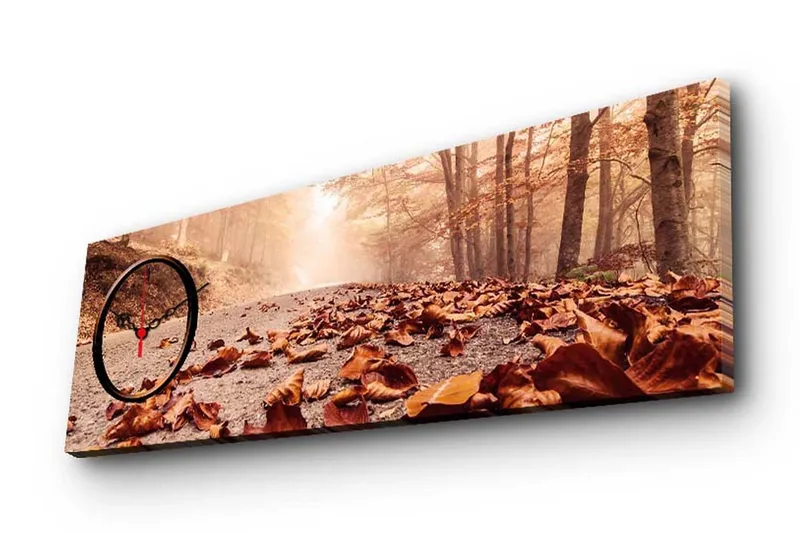 Dekorativ Canvasmålning med Klocka, Flerfärgad