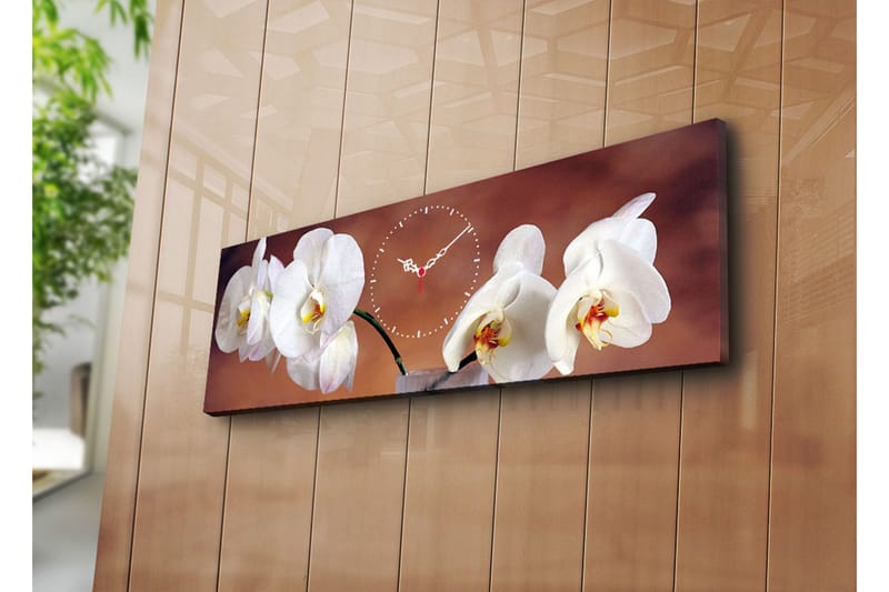 Dekorativ Canvasmålning med Klocka, Flerfärgad