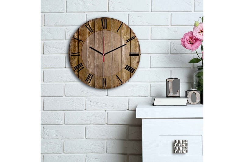 Dekorativ MDF-klocka - Flerfärgad - Inredning - Väggdekor - Väggklocka & väggur