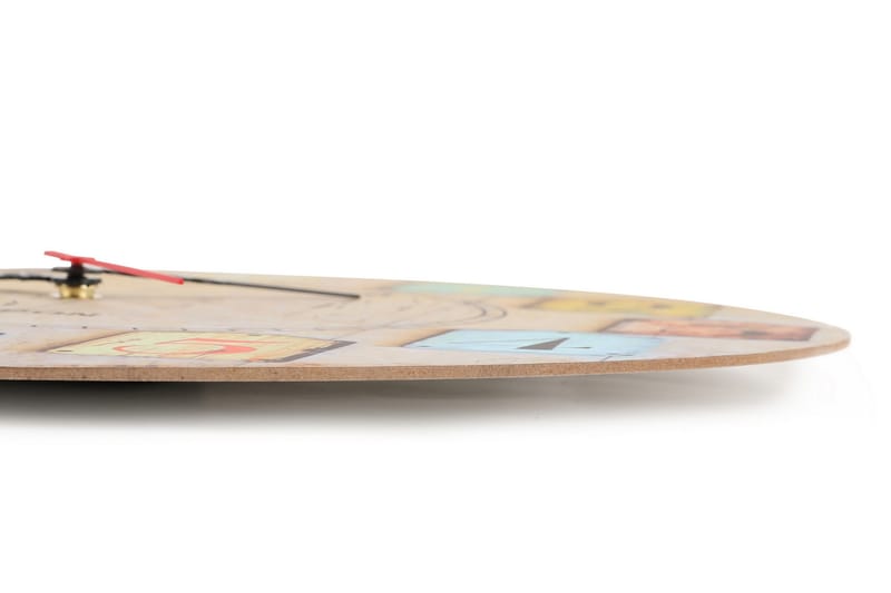 Dekorativ MDF-klocka - Flerfärgad - Inredning - Väggdekor - Väggklocka & väggur