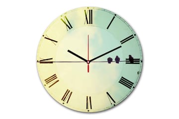 Dekorativ MDF-klocka - Flerfärgad - Inredning - Väggdekor - Väggklocka & väggur