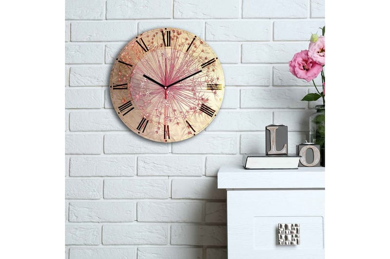 Dekorativ MDF-klocka - Flerfärgad - Inredning - Väggdekor - Väggklocka & väggur