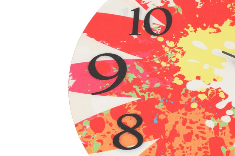 Dekorativ MDF-klocka - Flerfärgad - Inredning - Väggdekor - Väggklocka & väggur