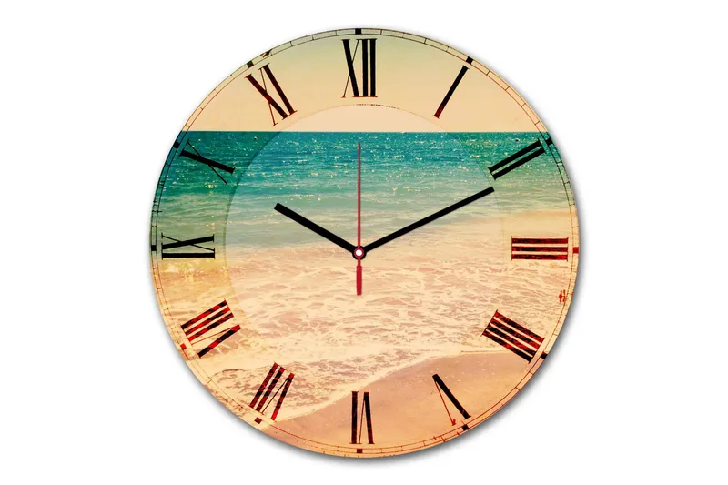 Dekorativ MDF-klocka, Flerfärgad