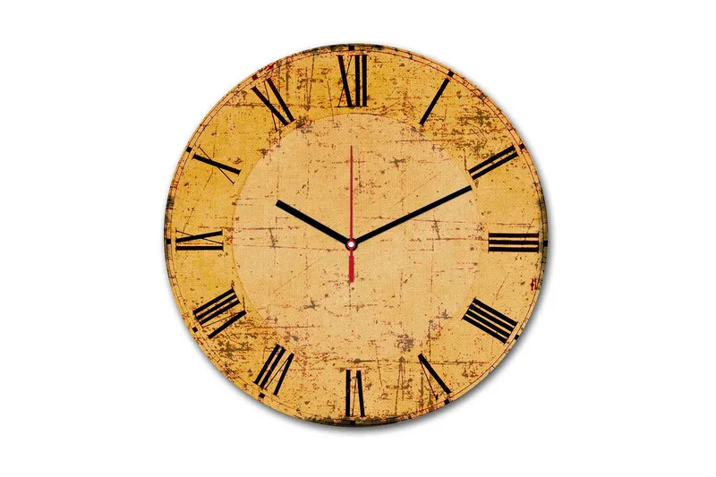 Dekorativ MDF Väggklocka 30 cm, Flerfärgad