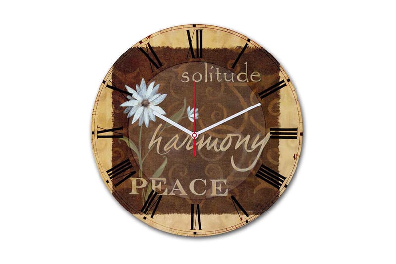 Dekorativ MDF Väggklocka 30 cm, Flerfärgad