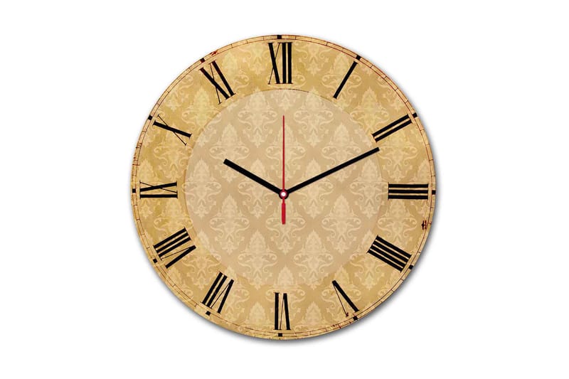 Dekorativ MDF Väggklocka 30 cm - Flerfärgad - Inredning - Väggdekor - Väggklocka & väggur