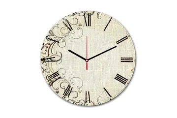 Dekorativ MDF Väggklocka 30 cm - Flerfärgad - Inredning - Väggdekor - Väggklocka & väggur
