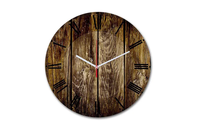 Dekorativ MDF Väggklocka 30 cm, Flerfärgad