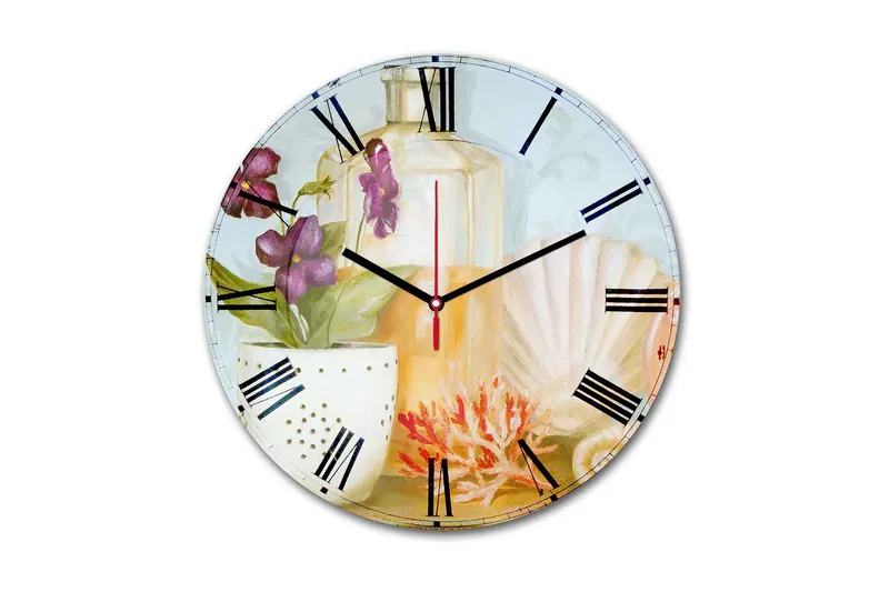 Dekorativ MDF Väggklocka 30 cm, Flerfärgad